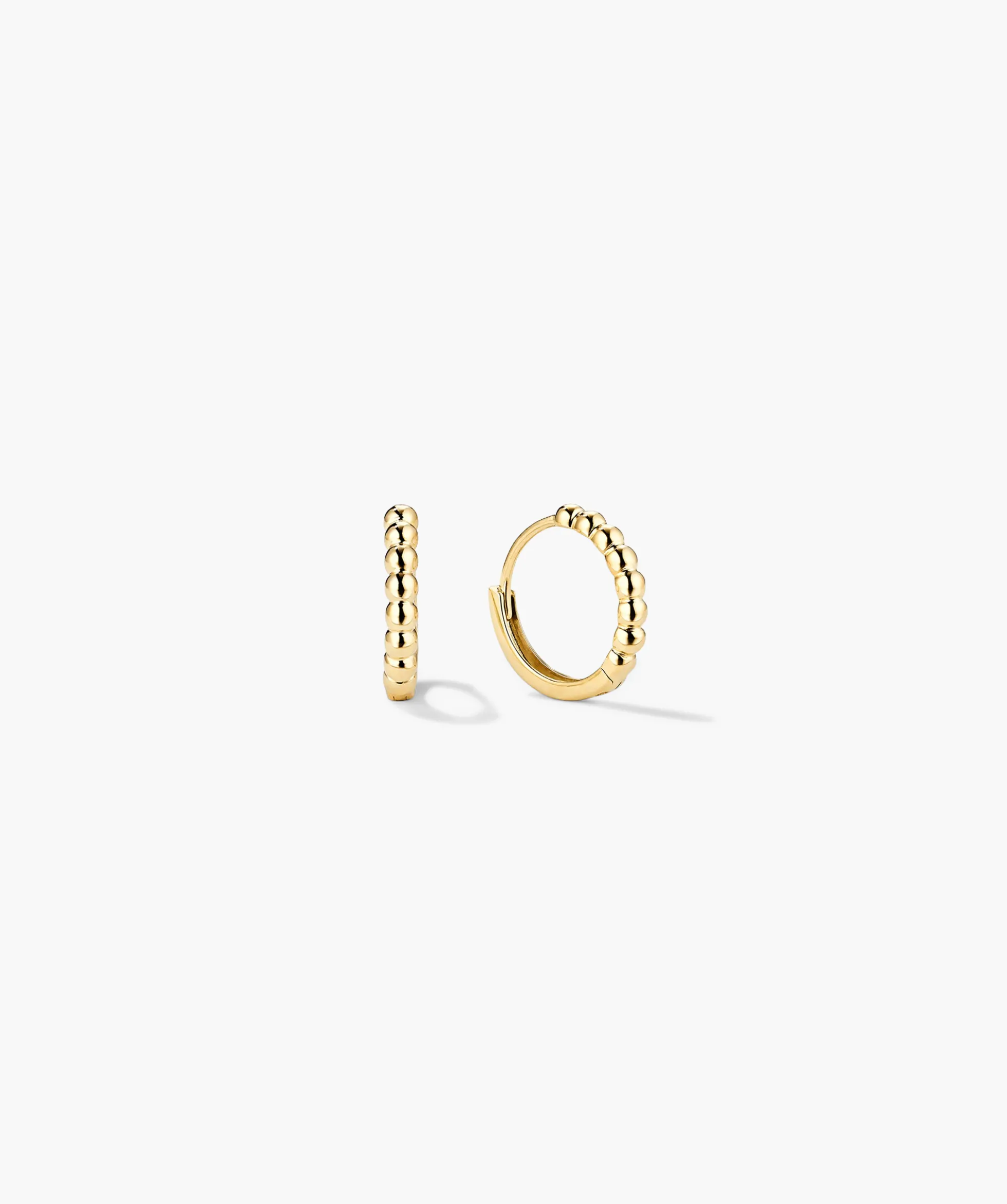 Beaded Huggie Hoops