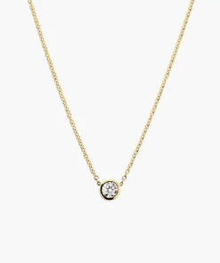 Bezel Lab Grown Diamond Necklace 0.5 ct