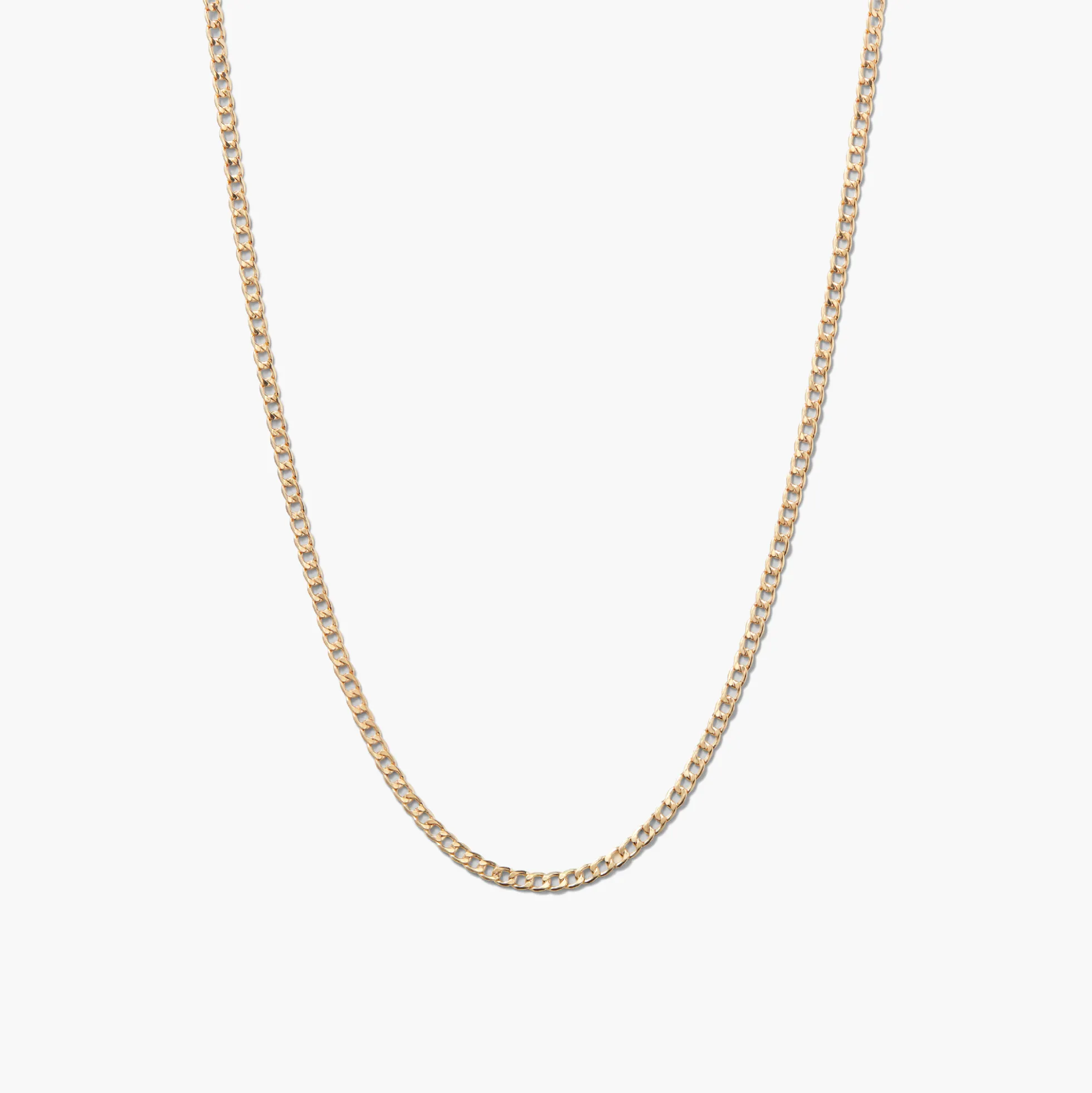 Flat Curb Chain Necklace