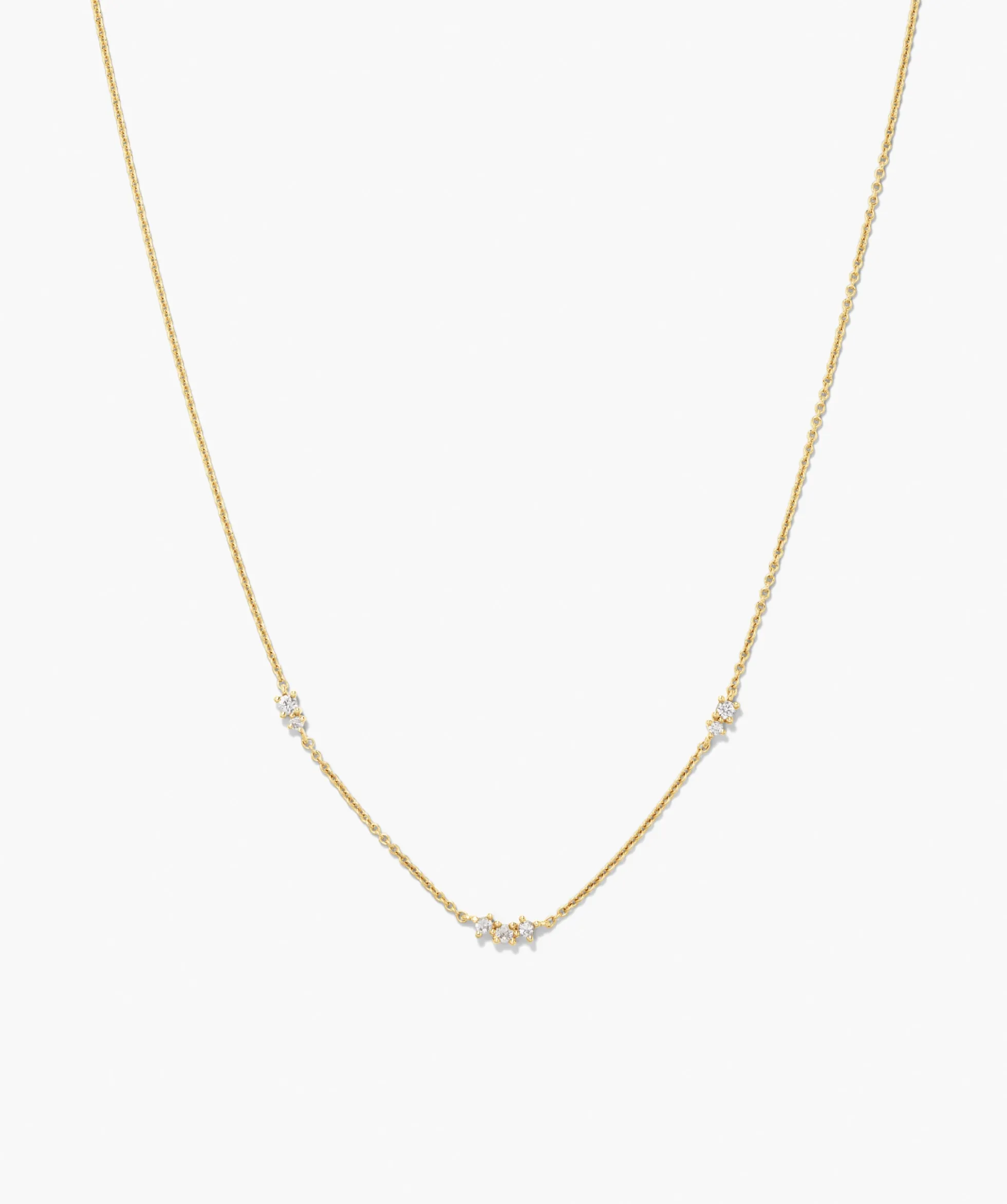 Floating Lab Grown Sapphire Necklace