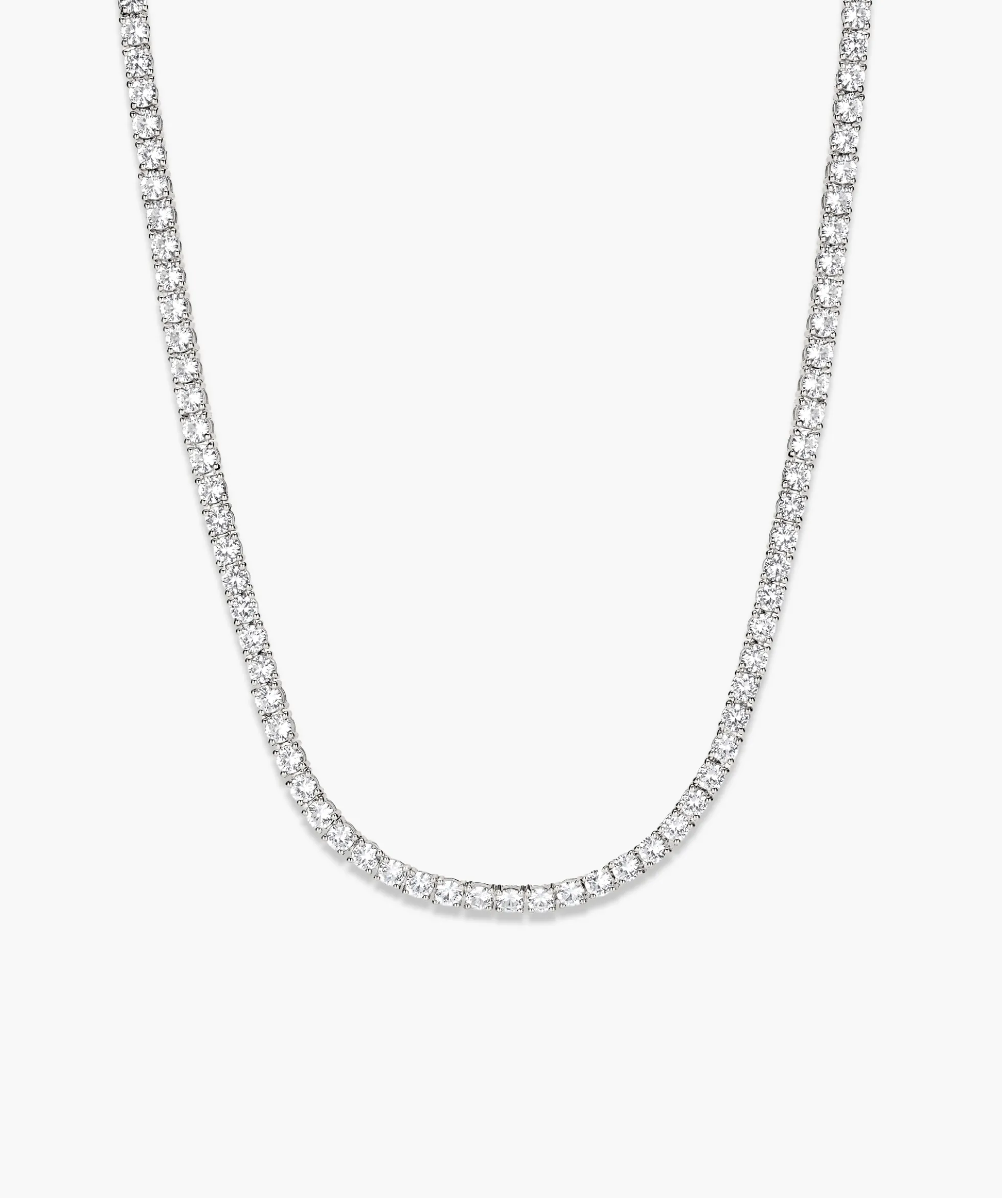 Lab Grown Sapphire Tennis Necklace