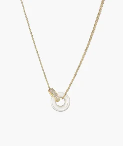 Linked Pavé Diamond Pearl Necklace