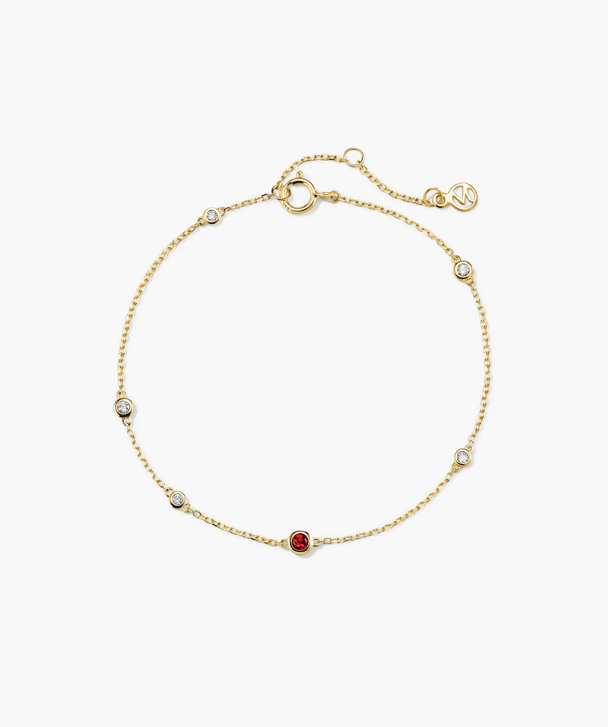 Multi Gemstone Station Bracelet