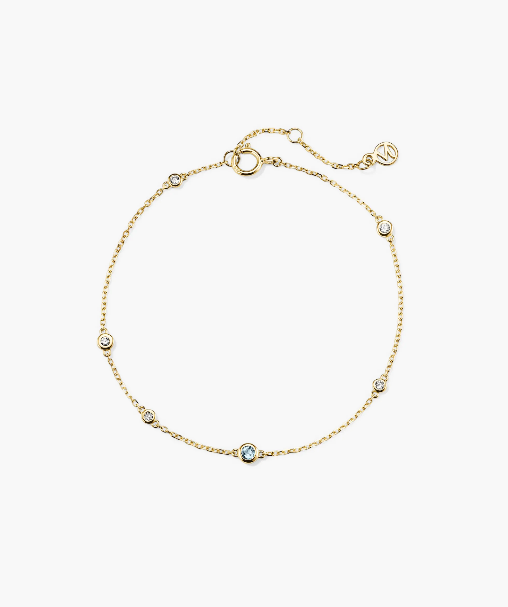 Multi Gemstone Station Bracelet