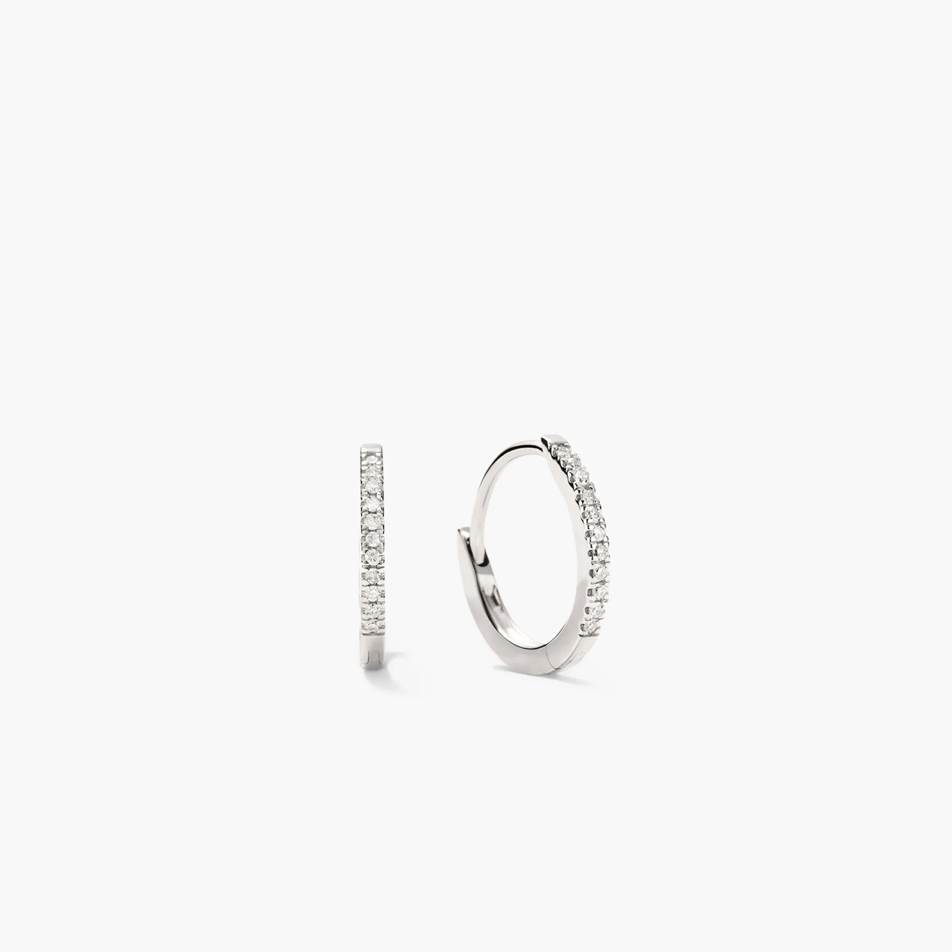 Pavé Diamond Huggie Hoops