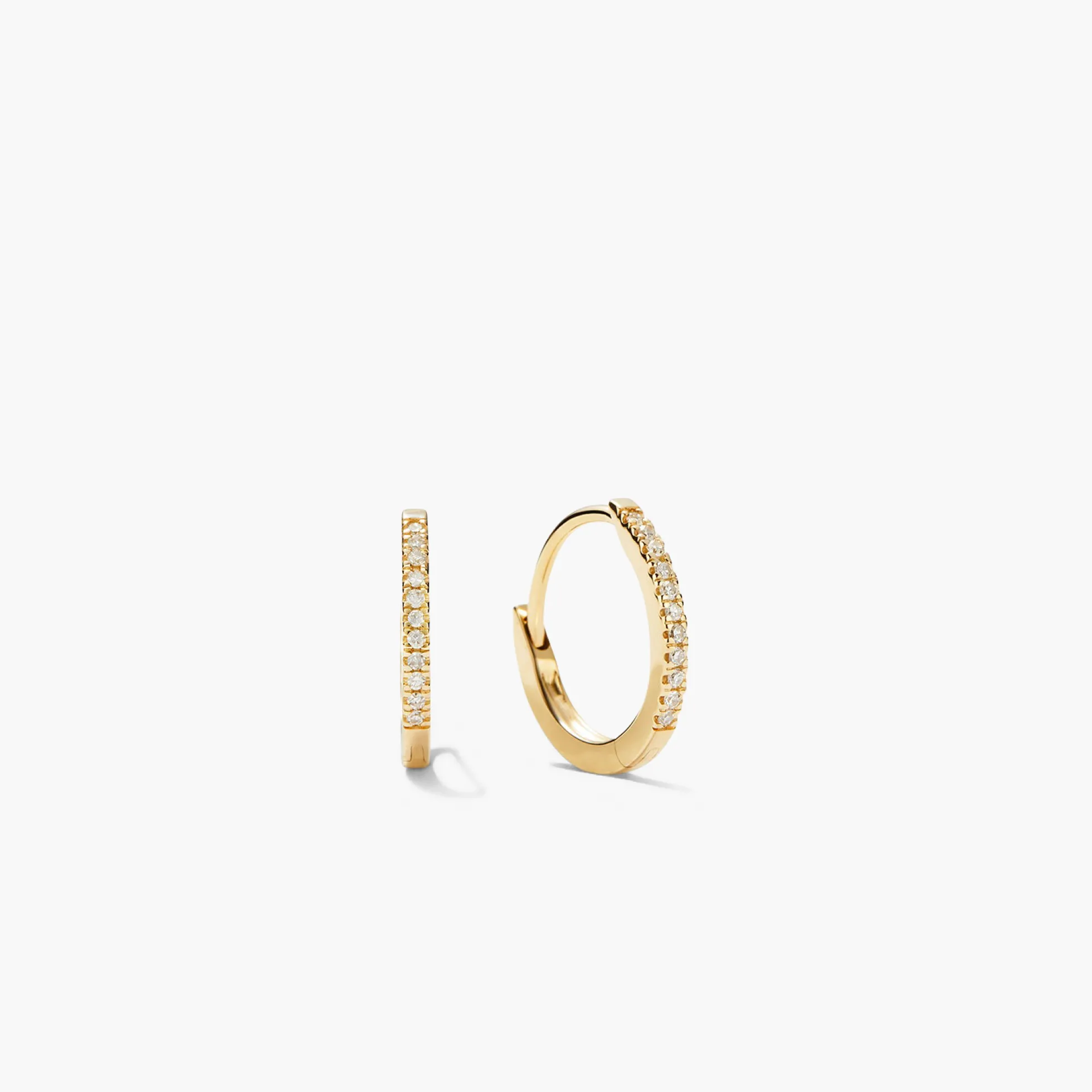 Pavé Diamond Huggie Hoops
