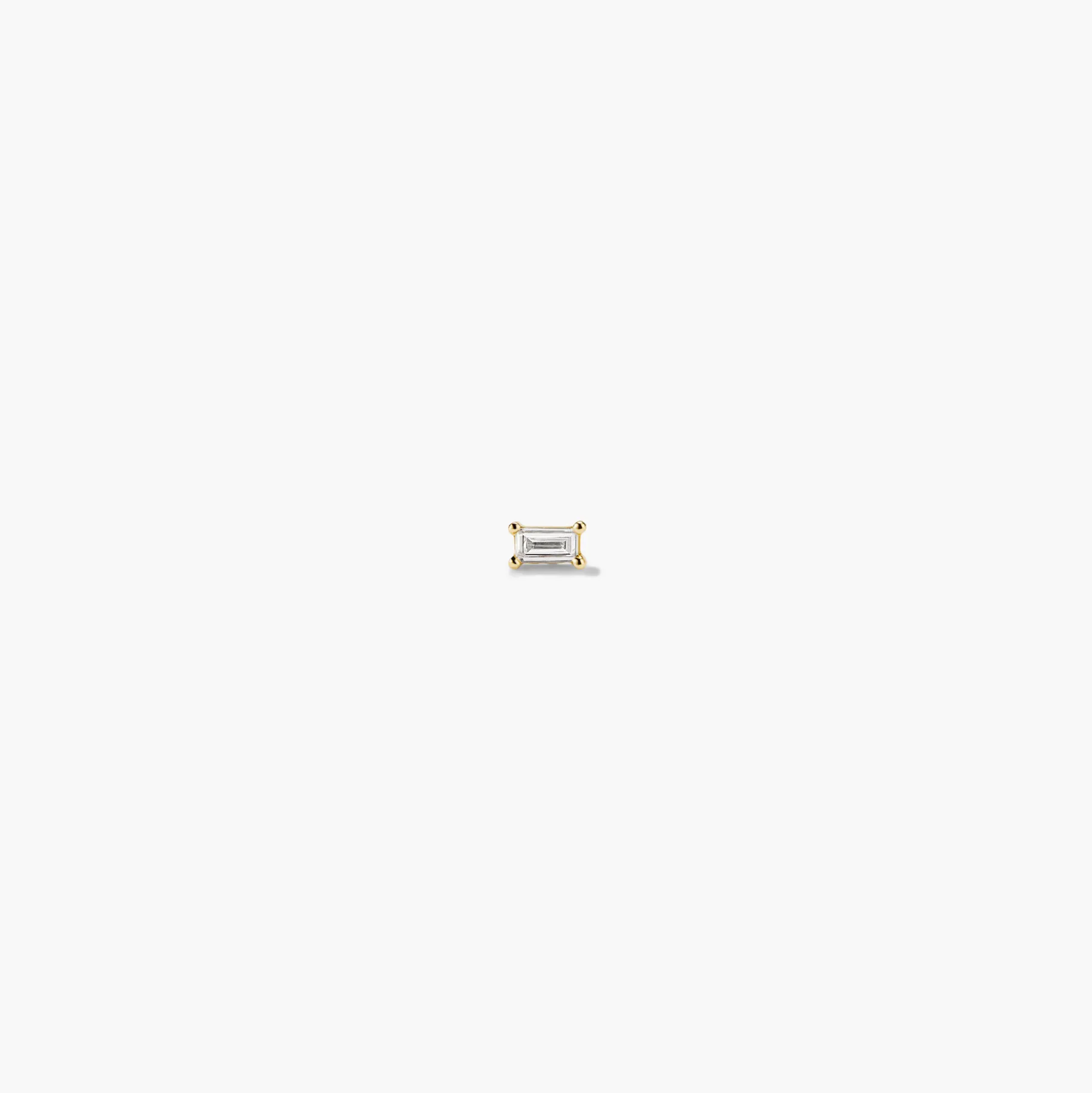 Piercing Studio - Baguette Diamond Flat Back Stud