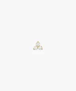 Single Diamond Lotus Stud