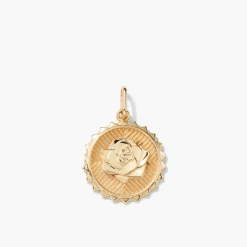 Strength: Rose Coin Charm Pendant